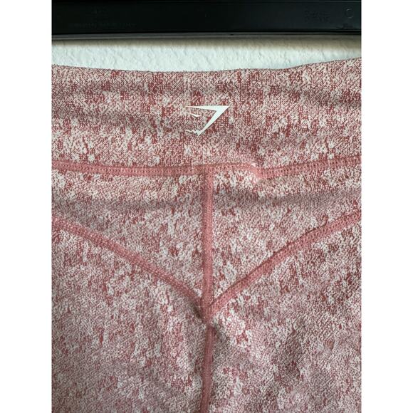 Gymshark workout Textured Leggings pink white pattern Women’s size Medium - Picture 3 of 8